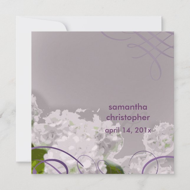 Les invitations à un mariage romantique ou à une h (Devant)