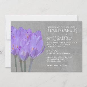 Les invitations aux mariages de crocus