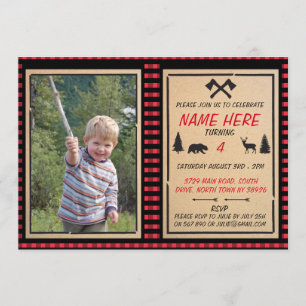 Les Invitations d'anniversaire de Lumberjack Vérif