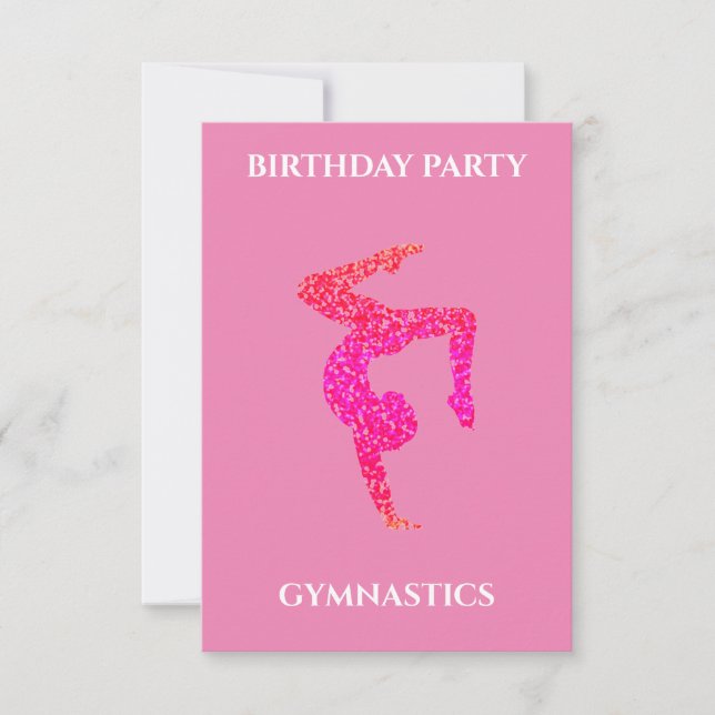 LES INVITATIONS D'ANNIVERSAIRE "GYMNASTIQUES" ONT  (Devant)