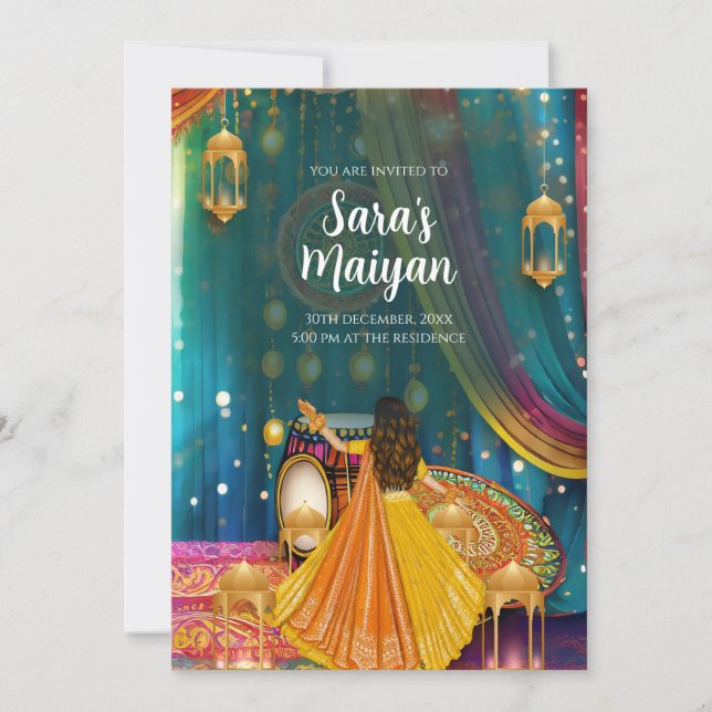 Les invitations numériques Maiyan remplacent les i (Devant)