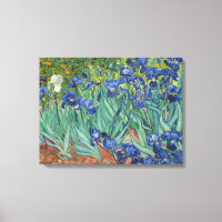 Les iris par Van Gogh ont enveloppé la toile
