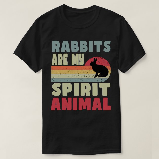 Les lapins sont mon esprit animal T-shirt (Design devant)