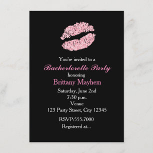 Les lèvres roses Invitation du KISS Bachelorette P