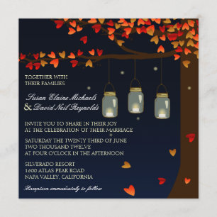 Les lucioles de Mason Jar Invitation au mariage d'