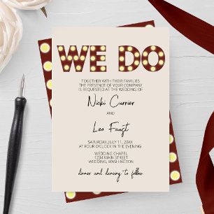 Les lumières du marquis "We Do" Faire-part de mari