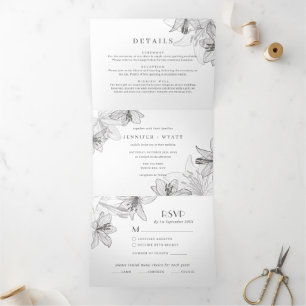 Les Lys Floraux En Une Seule Invitation