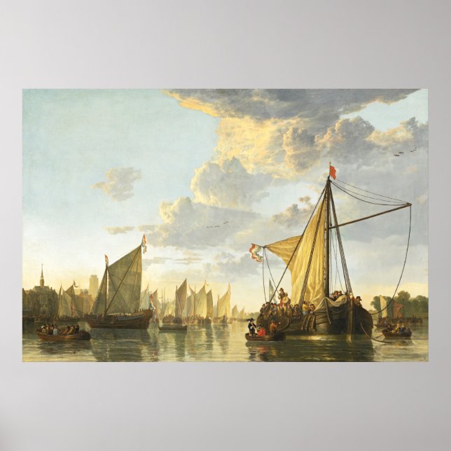 Les Maas à Dordrecht Aelbert Cuyp Poster (Devant)