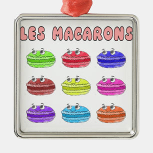 Les Macarons Cute Cartoon Metal Ornament