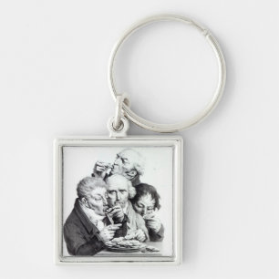 Les Mangeurs d'Huitres, 1825 Keychain