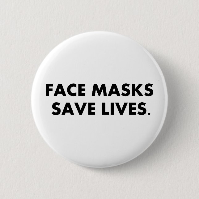 Les Masques Visages Sauvent Des Vies. Badge (Devant)
