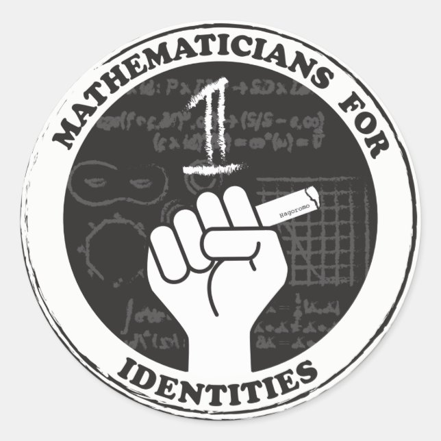 Les mathématiciens pour les autocollants Identité (Devant)