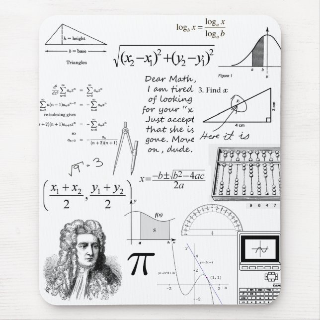 Les mathématiques sont mon tapis de souris de la (Devant)