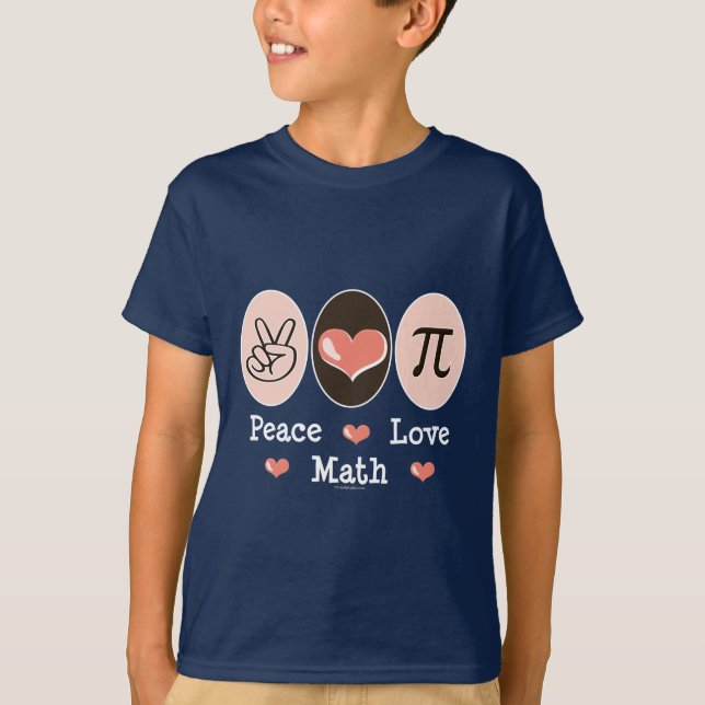 Les maths d'amour de paix badinent le T-shirt (Devant)