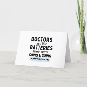 Les médecins sont comme.... - CARTE DE REMERCIEMEN