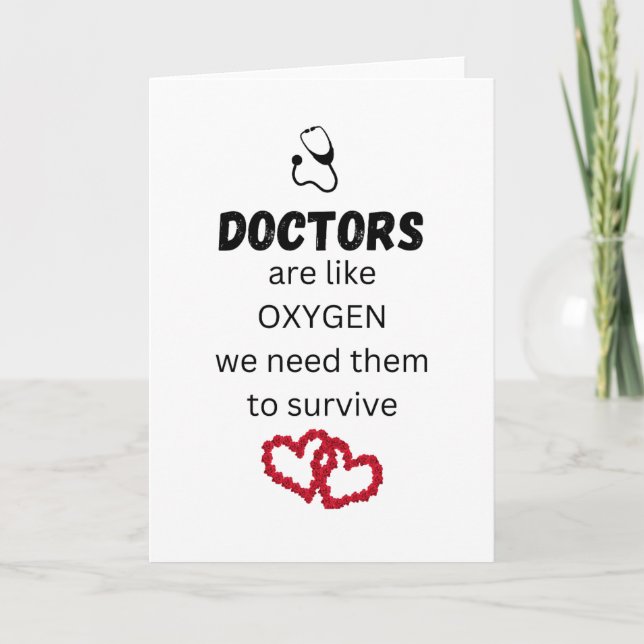 Les médecins sont comme l'oxygène - cartes de reme (Devant)