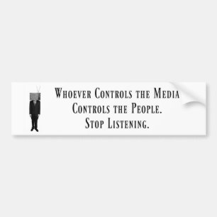 Les médias contrôlent le bumper Sticker du peupl