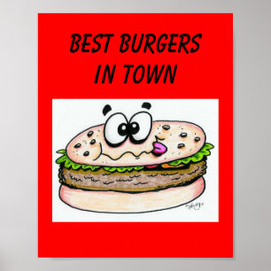 Les meilleurs hamburgers en affiche de ville
