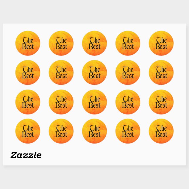 Les meilleurs petits autocollants ronds (Feuille)