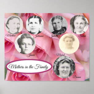 Les mères dans la famille Photo Poster rose Roses