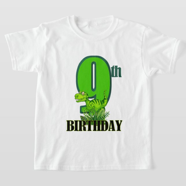 Les mignons garçons ont neuf dinosaures T-shirt (Poser)