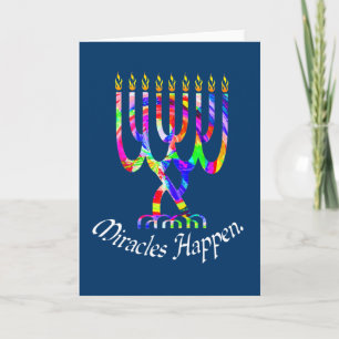 Les Miracles arrivent Menorah Cartes