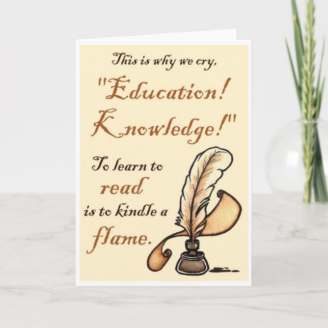 Les Misérables Love: Education Knowledge Note Card (Front)