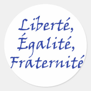 Les Misérables Love: Liberté, Égalité, Fratern Classic Round Sticker