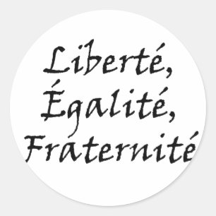 Les Misérables Love: Liberté, Égalité, Fratern Classic Round Sticker