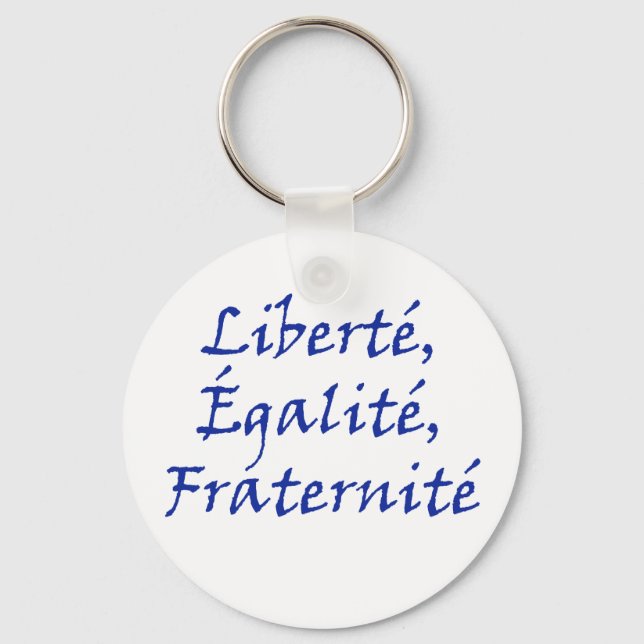 Les Misérables Love: Liberté, Égalité, Fraternité Keychain (Front)