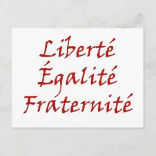 Les Misérables Love: Liberté, Égalité, Fraternité Postcard