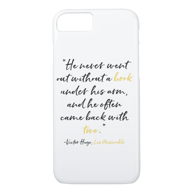 Les Miserables Phone Case Book Quote Victor Hugo (Back)