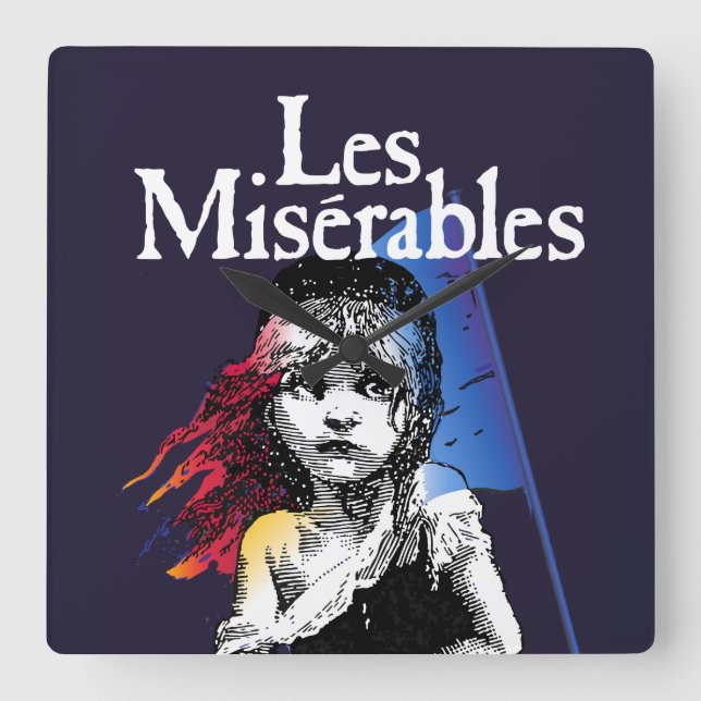 LES MISÉRABLES SQUARE WALL CLOCK (Front)