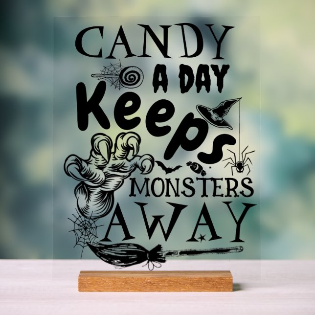 Les monstres de bonbons d'Halloween disent la fête (Neutre)
