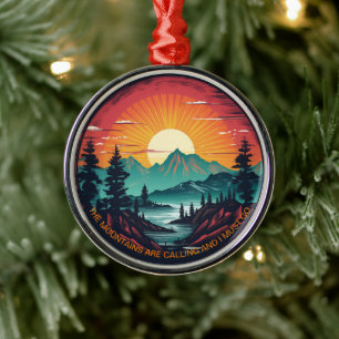 Les Montagnes Appelent Citation Ornement de Noël