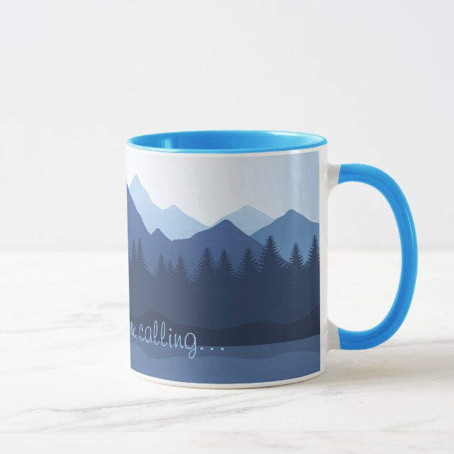 Les montagnes appellent Design Coffee Mug (Droite)