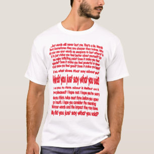 Les mots peuvent blesser le T-shirt