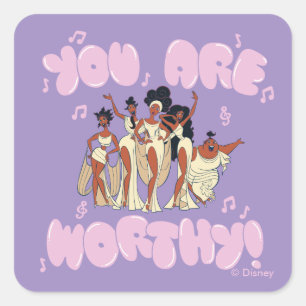 Les Muses - Autocollant carré You Are Worthy