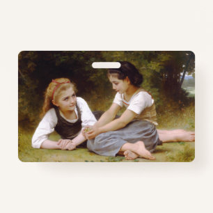 Les Noisettes: Young Girls Collecting Hazelnuts Badge