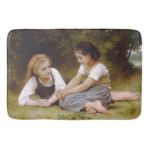 Les Noisettes: Young Girls Collecting Hazelnuts Bath Mat