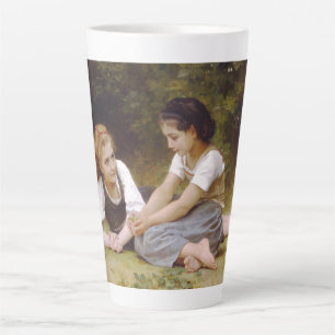 Les Noisettes: Young Girls Collecting Hazelnuts Latte Mug