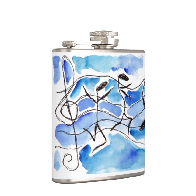 Les notes lunatiques de musique dansent le flacon (Droite)