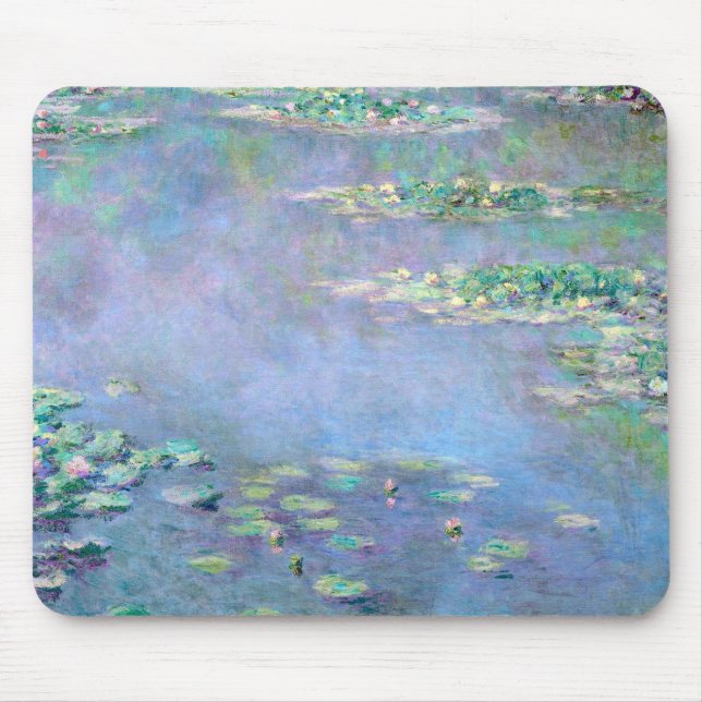 Les Nympheas Water Lilies Claude Monet Fine Art Mouse Pad (Front)