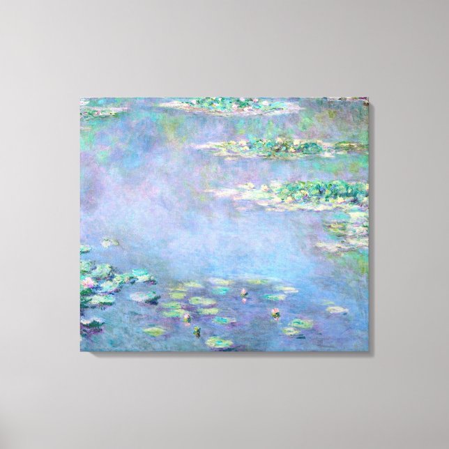 Les Nympheas Water Lilies Impressionism Fine Art Canvas Print (Front)