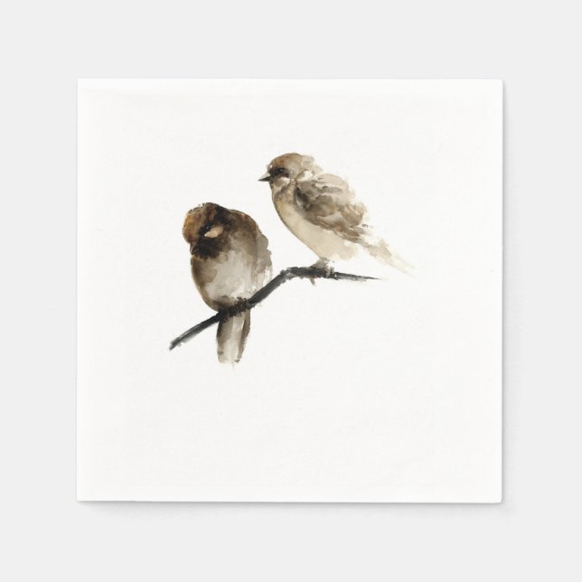 Les oiseaux dessinent des serviettes en papier ave (Devant)