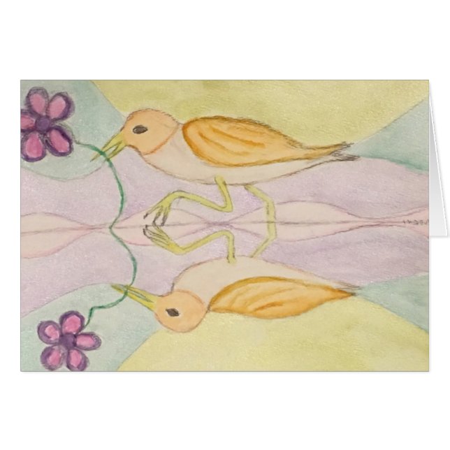 les oiseaux se reflètent (Devant horizontal)