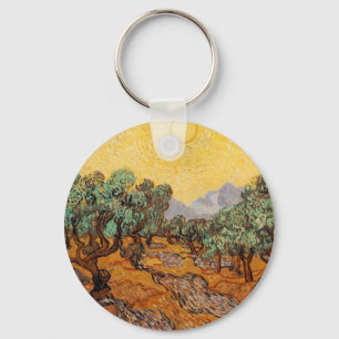 Les oliviers de Vincent Van Gogh (Olives trees) Keychain
