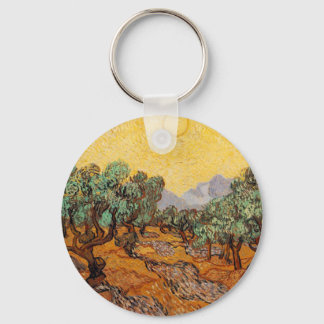 Les oliviers de Vincent Van Gogh (Olives trees) Keychain