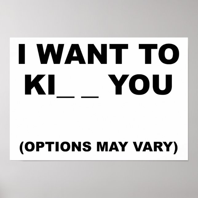 Les options peuvent varier Funny Poster (Devant)