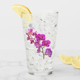 Les orchidées sur le verre de Arrière - plan lé